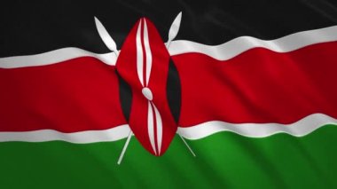 Kenya . Sallanan Bayrak Video Arkaplanı