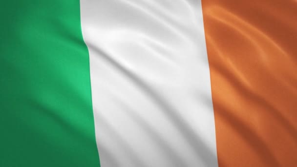 Irland. Vifta Flagga Video Bakgrund — Stockvideo