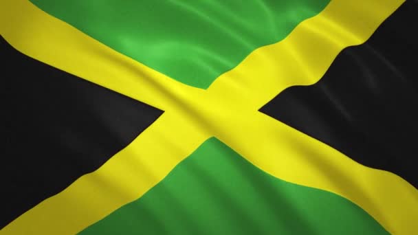 Jamaica . Waving Flag Video Achtergrond — Stockvideo