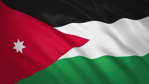 约旦。飘扬的旗帜视频背景 — 图库视频影像