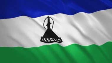 Lesotho . Sallanan Bayrak Video Arkaplanı