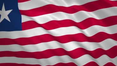 Liberya. Sallanan Bayrak Video Arkaplanı