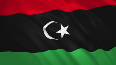 Libya . Sallanan Bayrak Video Arkaplanı