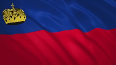 Lihtenştayn. Sallanan Bayrak Video Arkaplanı