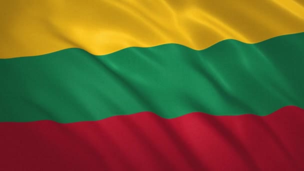 Lituânia. Bandeira acenando fundo de vídeo — Vídeo de Stock