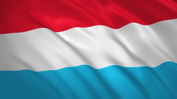 Lussemburgo. Sfondo video della bandiera sventolante — Video Stock