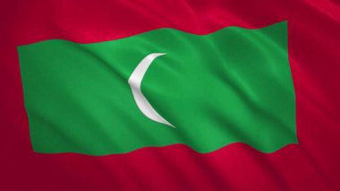 Maldivler. Sallanan Bayrak Video Arkaplanı