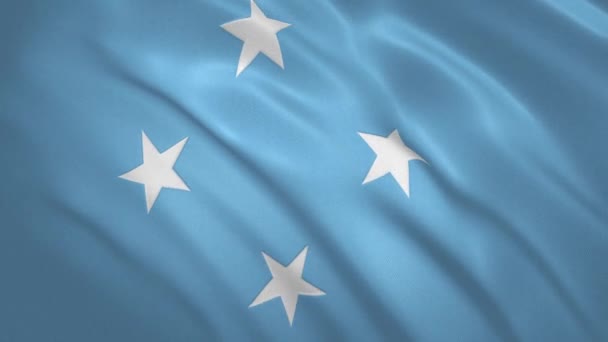 Micronesia . ondeando bandera vídeo fondo — Vídeos de Stock