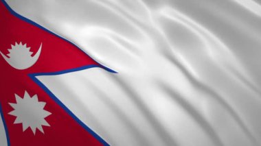 Nepal 'de. Sallanan Bayrak Video Arkaplanı