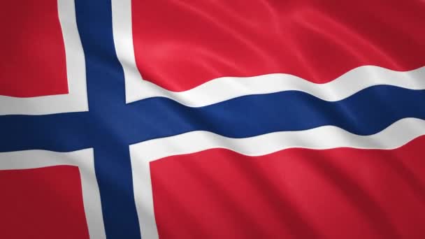 Noorwegen. Waving Flag Video Achtergrond — Stockvideo