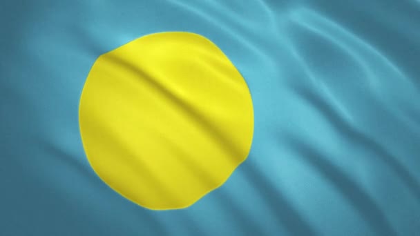 Palau . Vifta Flagga Video Bakgrund — Stockvideo