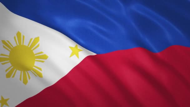 Filippinerna. Vifta Flagga Video Bakgrund — Stockvideo