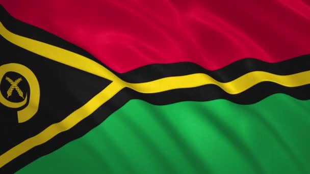 Vanuatu . ondeando bandera vídeo fondo — Vídeos de Stock