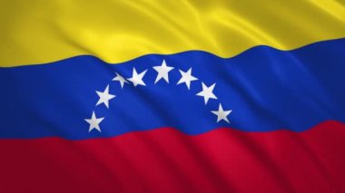 Venezuela 'da. Sallanan Bayrak Video Arkaplanı