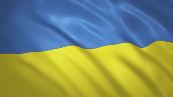 Ukraina. Vifta Flagga Video Bakgrund — Stockvideo