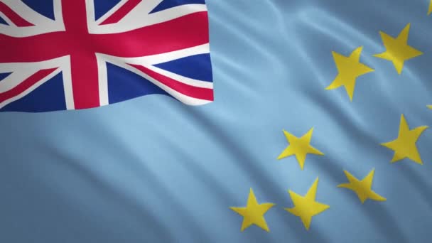 Tuvalu . Bandeira acenando fundo de vídeo — Vídeo de Stock