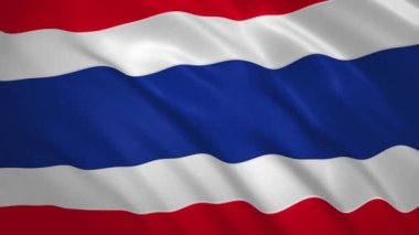 Tayland. Sallanan Bayrak Video Arkaplanı