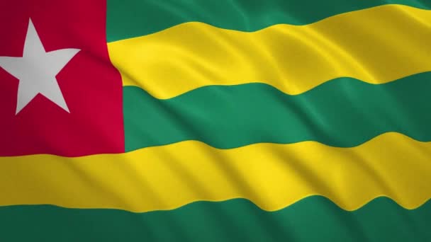 Togo . Waving Flag Video Background — Video