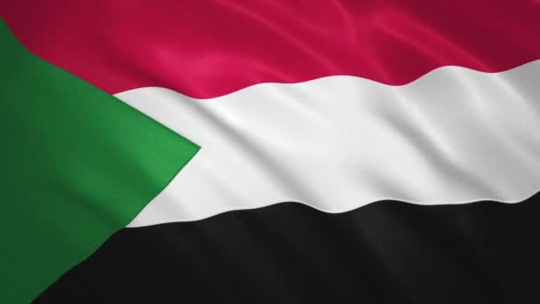 Sudan . Macha flaga Wideo Tło — Wideo stockowe