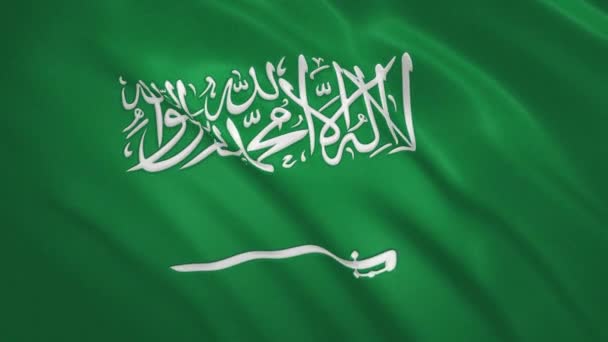 Arabia Saudita. ondeando bandera vídeo fondo — Vídeo de stock