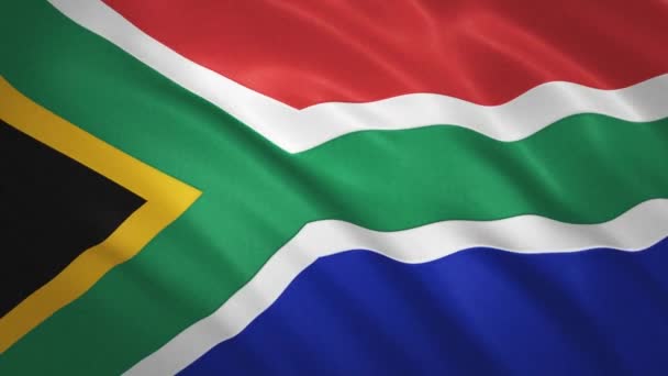 Sudáfrica. ondeando bandera vídeo fondo — Vídeo de stock