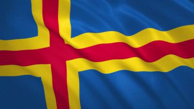 Aland - Dalgalanan Bayrak Video Arkaplanı