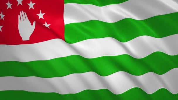 Abchazien - Viftande flagga video bakgrund — Stockvideo