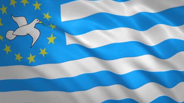 Ambazonië - golvende vlag video achtergrond — Stockvideo