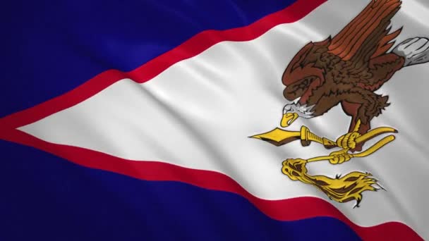 Amerikanska Samoa - Viftande flagga video bakgrund — Stockvideo