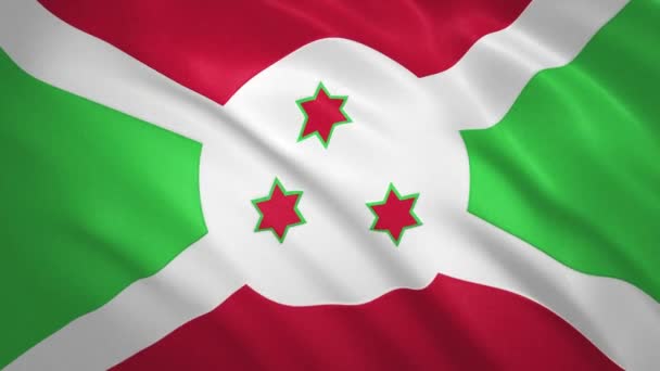 Burundi . Macha flaga Wideo Tło — Wideo stockowe