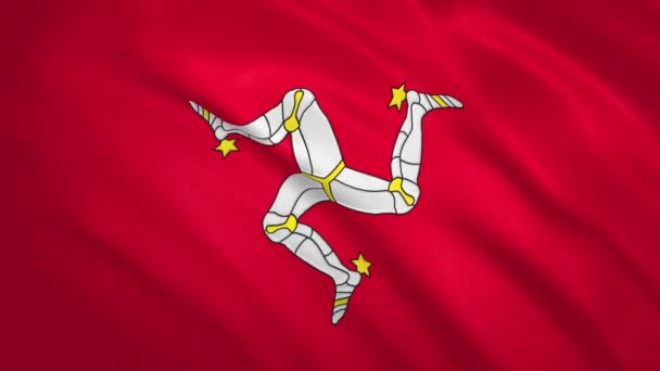 Isle of Man - Viftande flagga video bakgrund — Stockvideo