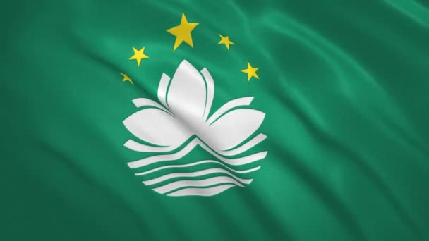 Macao - ondeando la bandera de fondo de vídeo — Vídeos de Stock