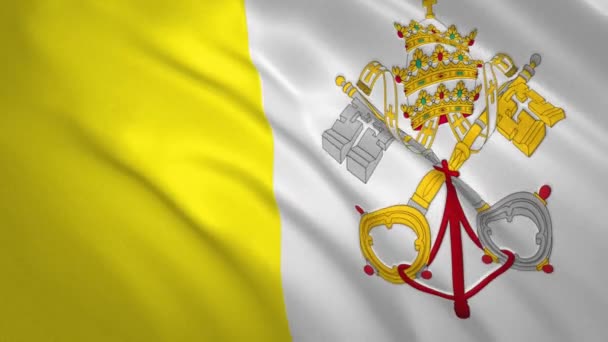 Cité du Vatican - Drapeau agitant arrière-plan vidéo — Video