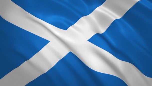 Σκωτία - Κυματίζοντας φόντο βίντεο σημαία — Αρχείο Βίντεο