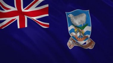 Falkland Adaları - Sallanan Bayrak Arkaplanı