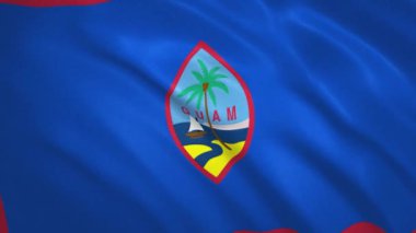 Guam - Dalgalanan Bayrak Görüntüsü Arkaplanı