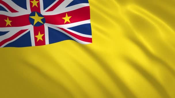 Niue - Bandeira acenando fundo de vídeo — Vídeo de Stock