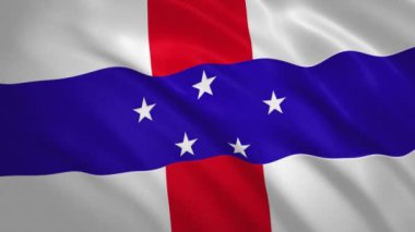 Hollanda Antilleri - Sallanan Bayrak Arkaplanı