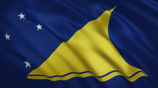 Tokelau - ondeando la bandera de fondo de vídeo — Vídeos de Stock