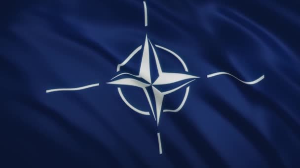 OTAN - Bandeira ondulando fundo de vídeo — Vídeo de Stock