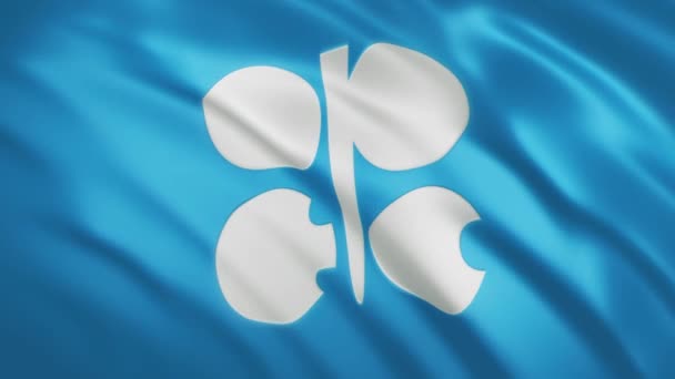 OPEC- ondeando la bandera de fondo de vídeo — Vídeos de Stock
