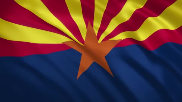 Arizona - Dalgalanan Bayrak Görüntüsü Arkaplanı — Stok video