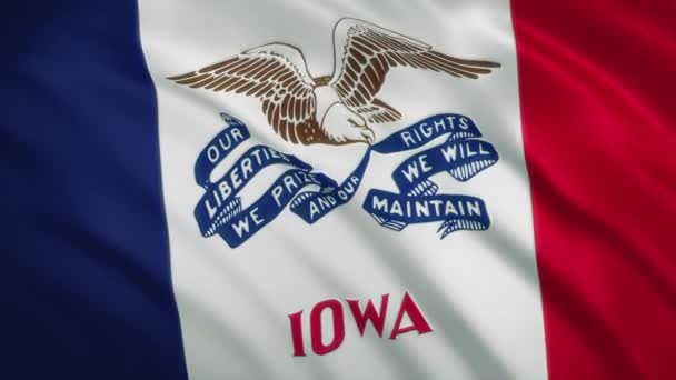 Iowa - Waving Flag Video Background — Stock Video