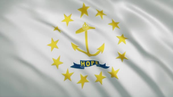 Rhode Island - Waving Flag Video Background — Stock video