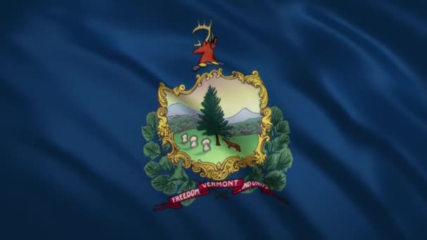 Vermont - Sfondo video della bandiera sventolante — Video Stock