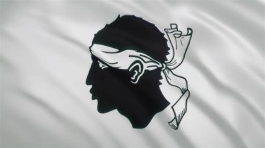 Korsika - Dalgalanan Bayrak Arkaplanı