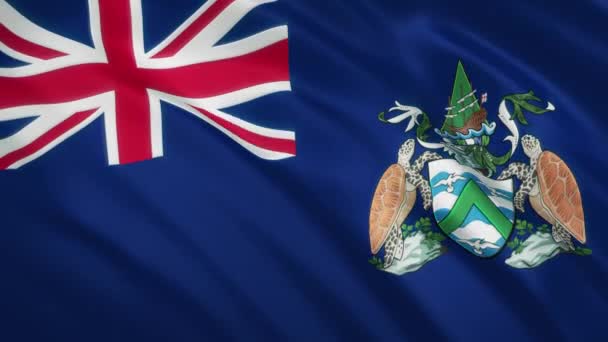 Ascension Island - golvende vlag video achtergrond — Stockvideo