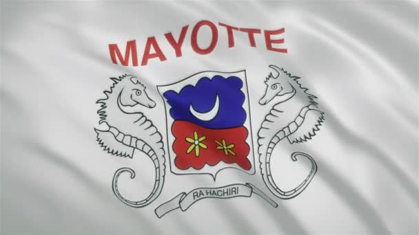 Mayotte - Viftande flagga video bakgrund — Stockvideo