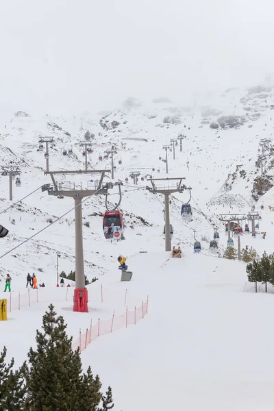 Skigebied van Sierra nevada Spanje — Stockfoto