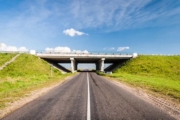 Ponte sobre a estrada rural — Fotografia de Stock